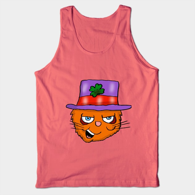 St.Paddy's Day Cat Head Tank Top by Eric03091978